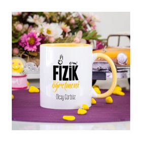Wildlebend Sarı Renkli Fizik Öğretmeni Kupa Bardak