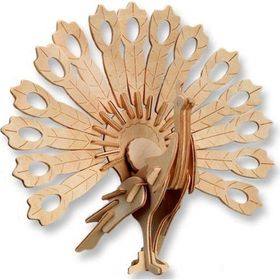 Wildlebend Tavus Kuşu 3D Ahşap Puzzle