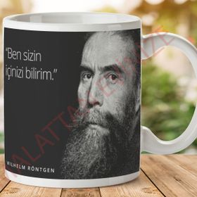 Wılhelm Rontgen Mizahi Sözler Baskılı Kupa