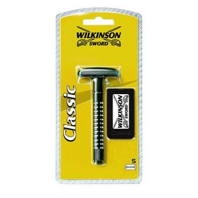 Wilkinson Double Edge Classic Tıraş Makinesi + 5 Yedek Başlık