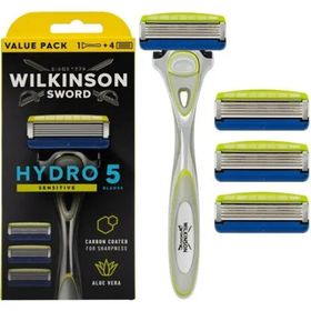 Wilkinson Sword Hydro 5 Sensitive 4 Yedek Kartuş Aloe Veralı Tıraş Bıçağı Sapı