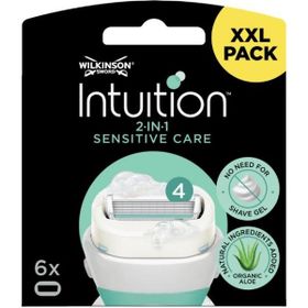 Wilkinson Sword Intuition Sensitive Care XXL 6 Yedek Başlık Kendinden Sabunlu Kadın Tıraş Bıçağı Kartuşu
