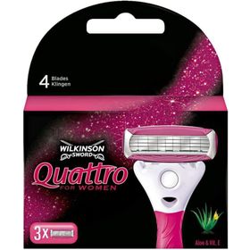 Wilkinson Sword Quattro 4 Bıçaklı Kadın Tıraş Bıçağı 3 Yedek Başlık