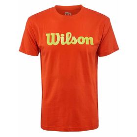 Wilson M Script Logo Cotton Turuncu Erkek Tenis T-Shirt