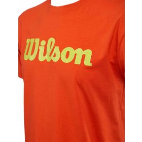 Wilson M Script Logo Cotton Turuncu Erkek Tenis T-Shirt