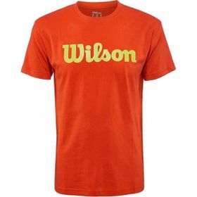 Wilson M Script Logo Cotton Turuncu Erkek Tenis T-Shirt