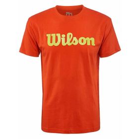 Wilson M Script Logo Cotton Turuncu Erkek Tenis T-Shirt