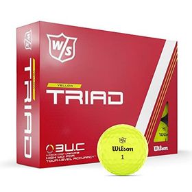 Wilson Staff Triad Sarı 12 Golf Topu