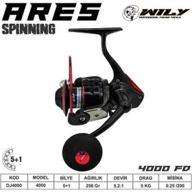 Wily Ares 4000 5+1 Bb Kırmızı Olta Makinası