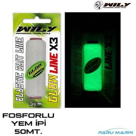 Wily Fosforlu Glow Pro Elastik 50 mt Yem İpi