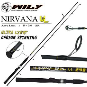 Wily Nirvana UL 225 cm 3-18 gr Atarlı Karbon Light Spin Olta Kamışı