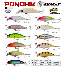 Wily Ponchik 4.8 cm 3.5 gr Sinking Maket Balık