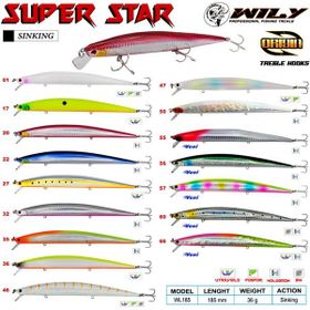 Wily Sinking Süper Star 36 gr 18.5 cm Maket Balık