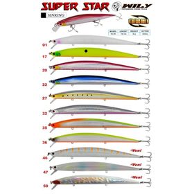 Wily Sinking Süper Star 36 gr 18.5 cm Maket Balık