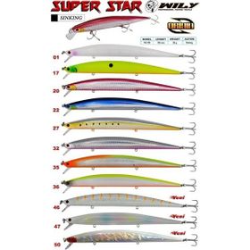 Wily Sinking Süper Star 36 gr 18.5 cm Renk: 57 Maket Balık