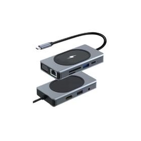 Winex 9in1 Usb Type-c Hub 15 Watt Kablosuz Şarj Aleti