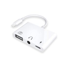 Winex Mobile 3 in 1 Lightning 3.5 mm Aux+Usb A Otg Lightning Şarj Adaptör Dönüştürücü