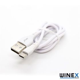 Winex Mobile 3A Beyaz CA60 USBA to Micro Data ve Hızlı Şarj Kablosu