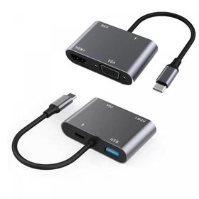 Winex Mobile 4 in 1 Type-C Pd 100 w Hdtv Vga UsbA Dönüştürücü Adaptör