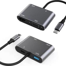 Winex Mobile 4 in 1 Type-C Pd 100 w Hdtv Vga UsbA Dönüştürücü Adaptör