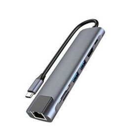 Winex Mobile 7 in 1 Usb Type C Hdmi Usb Ethernet Pd Girişli Hub Port Adaptör