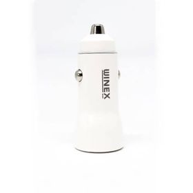 Winex Mobile W001 USB A Çift Çıkışlı 3.1A Beyaz Araç Şarj Aleti