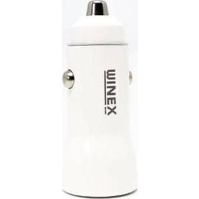 Winex Mobile W001 USB A Çift Çıkışlı 3.1A Beyaz Araç Şarj Aleti