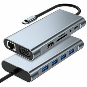 Winex Mobile Winex 11 in1 Hub Type C To 4K Hdmi UsbA 3.0 Tf Sd Ga 3.5 mm Aux Pd Şarj RJ45 Ethernet Dönüştürücü Adaptör