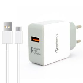 Winex Mobile X66 UsbA Quick Charger 3.0 UsbA to Micro Kablolu Hızlı Şarj Aleti Set