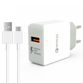 Winex Mobile X66 UsbA Quick Charger 3.0 UsbA to Micro Kablolu Hızlı Şarj Aleti Set