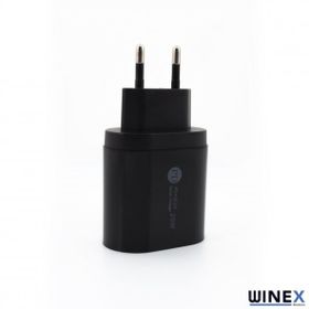 Winex Pd20w Dijital Göstergeli Type C Usba Çift Çıkışlı Şarj Aleti Başlığı