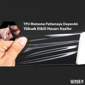Winex Samsung Galaxy C5 Sadece Ön Hayalet Kılıflı Kesim Ekran Koruyucu Kaplama