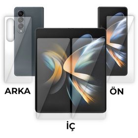 Winex Samsung Galaxy Z Fold 4 Sadece Ön Hayalet Kılıflı Kesim Ekran Koruyucu Kaplama