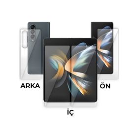 Winex Samsung Galaxy Z Fold 4 Sadece Ön Hayalet Kılıflı Kesim Ekran Koruyucu Kaplama