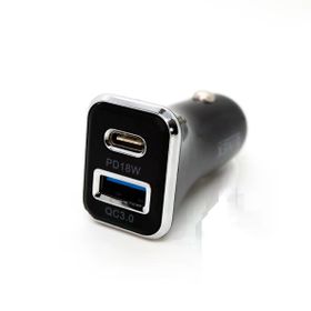 Winex W002 Mobile Usb A PD18W Çift Çıkışlı 36W Siyah Araç Şarj Aleti