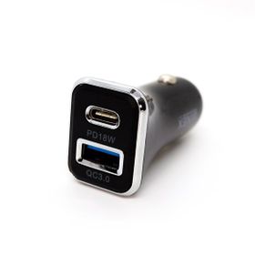 Winex W002 Mobile Usb A PD18W Çift Çıkışlı 36W Siyah Araç Şarj Aleti