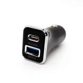 Winex W002 Mobile Usb A PD18W Çift Çıkışlı 36W Siyah Araç Şarj Aleti