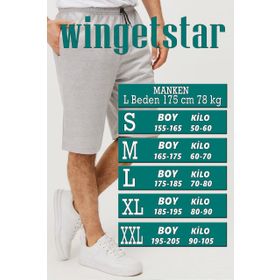 Wingetstar Gri Pamuklu Erkek Şort