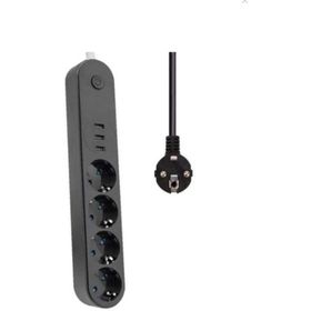 Winnboss 3402 3 USB 4 Priz Akım Korumalı Priz