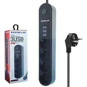 Winnboss 3402 3 USB 4 Priz Akım Korumalı Priz