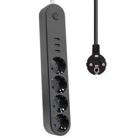Winnboss 3402 3 USB 4 Priz Akım Korumalı Priz