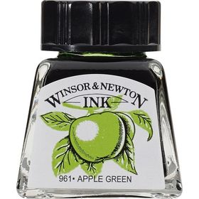 Winsor Newton 011 Apple Green 14 ml Çizim Mürekkebi