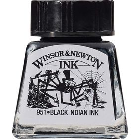 Winsor Newton 030 Black Indian 14 ml Çizim Mürekkebi