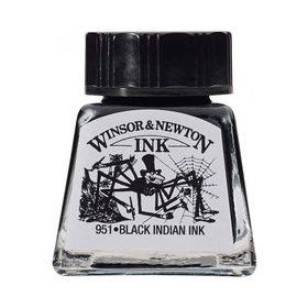 Winsor & Newton 14 ml 030 Black Indian Ink Ink Çini Mürekkebi