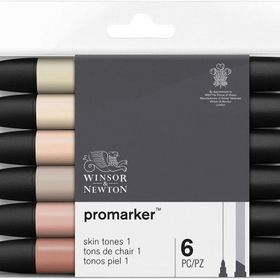Winsor & Newton 5743907 Tones 1 6'lı Promarker Skin Set