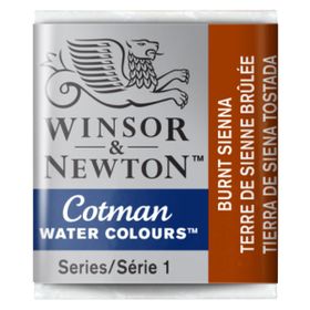 Winsor Newton Burnt Sienna 074 Yarım Tablet Sulu Boya