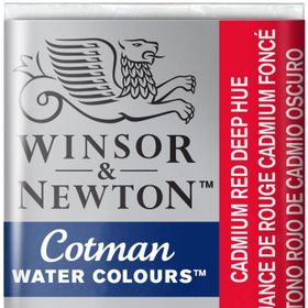 Winsor Newton Cadmium Red Deep Hue 098 Yarım Tablet Sulu Boya