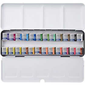 Winsor Newton Cotman 24 Renk Metal Kutu Suluboya Seti