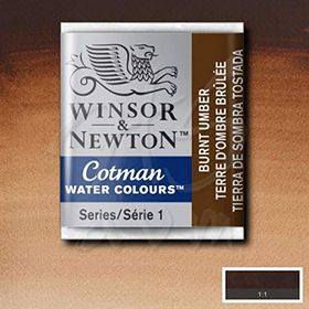 Winsor Newton No:076 Burnt Umber Tablet Sulu Boya
