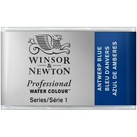 Winsor & Newton Professional Water Colour, suluboya 1/1 Gözlü, Antwerpener Blau, 3,3 x 2,3 x 1,3 cm